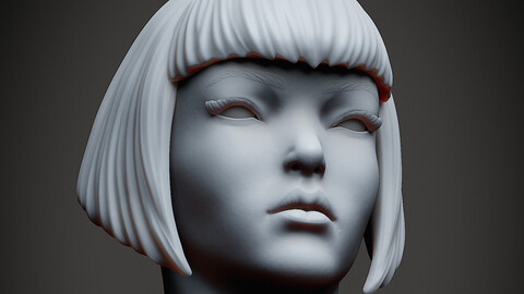 3D Printable Asian head