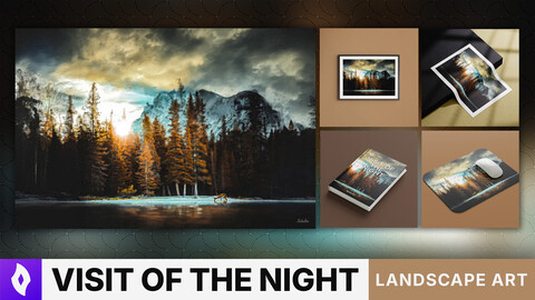 MATTE PAINTING: "Visit of the Night" | Landscape Art