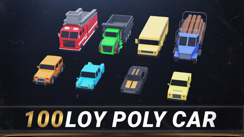 100 Loy Poly Cars