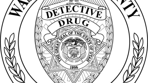 Detective Drug Task Force Badge Washington County vector file, svg dxf file for laser cutting, laser engraving, Cricut cut file, cnc router file, EZ Cad file