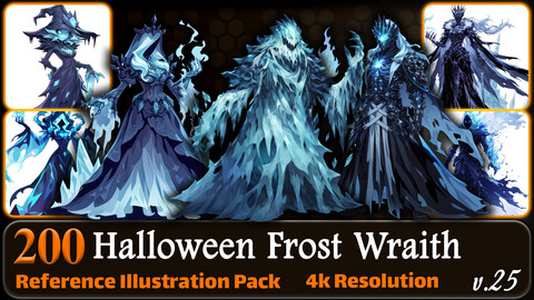 200 Anime Halloween Frost Wraith (Full Body) Reference Pack | 4K | v.25