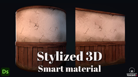 Stylized wall material- Substance 3D designer