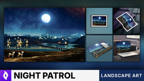 MATTE PAINTING: "Night Patrol" | Landscape Art