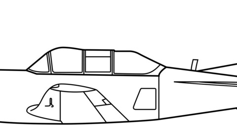 Beechcraft T 34C Side, svg vector file, laser cut file, cricut file, engraving file, cnc cut file, Eps file