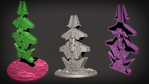 Kyriarchy Alliance Monolith 01 - 3D Print Ready - .OBJ, .STL files