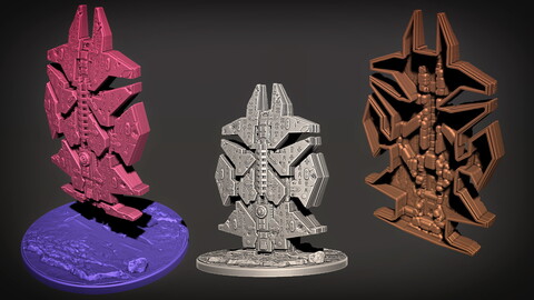 Kyriarchy Alliance Monolith 07 - 3D Print Ready - .OBJ, .STL files