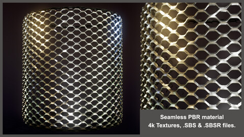 Seamless Aluminum Wire Grill mesh material textures