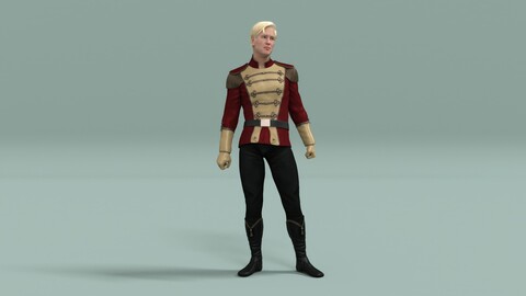 Holiday Ballet soldier Outfit Low-poly 3D model