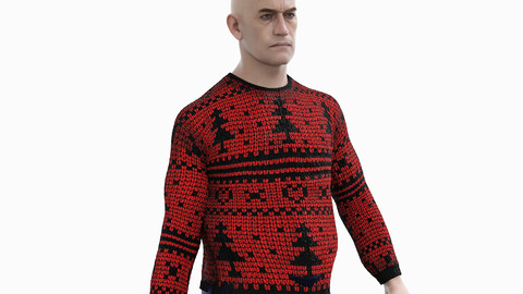 Sweater for Christmas Low-poly 3D model