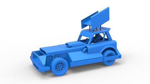 3D printable New Zealand Superstock car Version 3 Scale 1:25