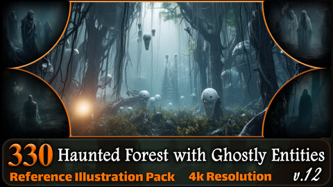 330 Haunted Forest with Ghostly Entities Reference Pack | 4K | v.12