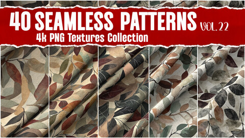 40 Seamless Patterns VOL.22| 4K PNG Textures collection