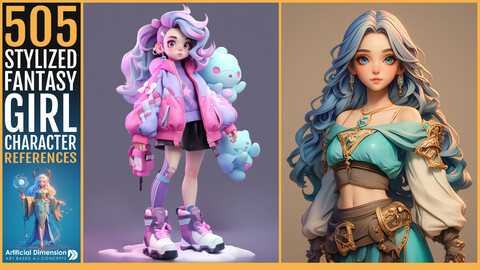 505 Stylized fantasy girl Character