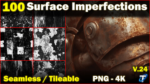 100 Ultra High-Quality Surface Imperfections (Seamless and Tileable) Vol 24