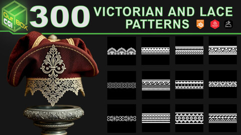 300 Victorian and Lace Patterns for Substance Painter Vol.1- 70% RELEASE DISCOUNT