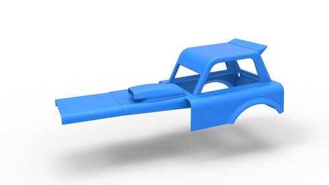 3D printable Shell of New Zealand Superstock car Version 2 Scale 1:25