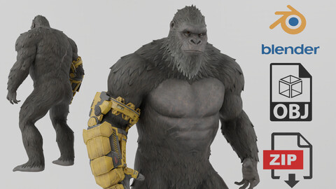 King kong MonsterVerse Lowpoly Rigged