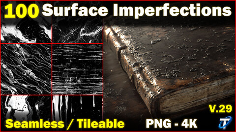 100 Ultra High-Quality Surface Imperfections (Seamless and Tileable) Vol 29