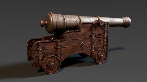 Old Cannon 3D Model