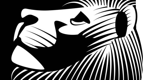 Lion Stencil, svg vector file, laser cut file, cricut file, engraving file, cnc cut file, Eps file