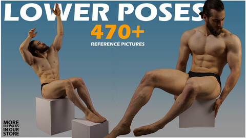 470+ Lower Poses Photo Reference Pack