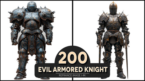 Evil Armored Knight 4K Reference/Concept Images