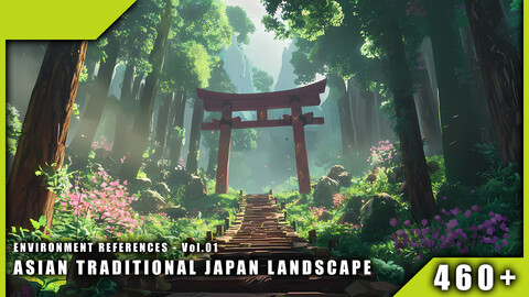 460+ Asian Traditional Japan Landscape - Environment References Vol.01