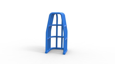 3D printable Roll Cage of Pulling Tractor Version 2 Scale 1:25