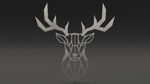 Metal Face 3 Deer