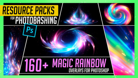 160+ Magic Rainbow spell Overlay Effects Resources for Concept Art