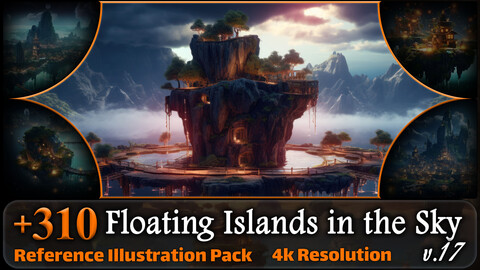 310 Floating Islands in the Sky Reference Pack | 4K | v.17