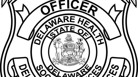 Delaware Police animal service Officer, Vector file, badge, black white, svg, outline, cnc cut, laser cut, digital, wood engraving, laser file, engraving file, line art, cricut, vinyl file, emblem, monogram