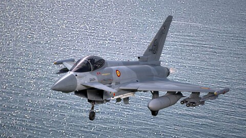 Qatar EuroFighter Typhoon with High Resolution Cocpit-Rigged