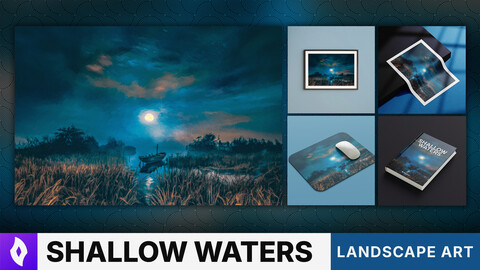 MATTE PAINTING: "Shallow Waters" | Landscape Art