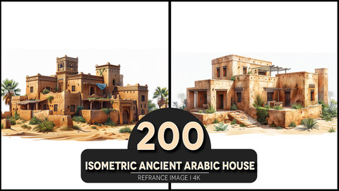 Isometric Ancient Arabic House 4K Reference/Concept Images