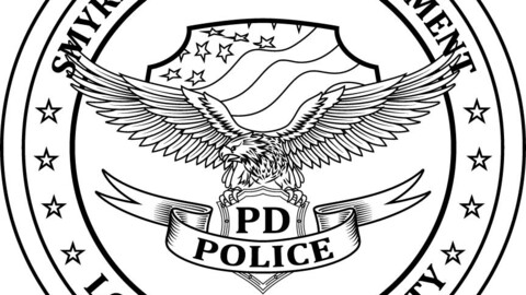 Smyrna Police Department PD GA, Eagle badge, Vector file,badge, black white, svg, outline, cnc cut, laser cut, digital, wood engraving, laser file, engraving file, line art, cricut, vinyl file, emblem, monogram