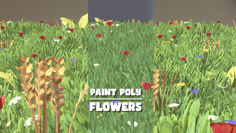 Paint Poly - Flowers & Clutter - Game Ready