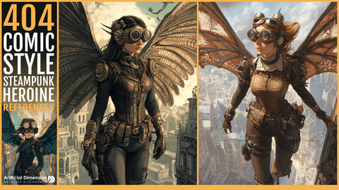 404 Comic-Style Steampunk Heroine