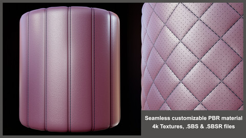 Seamless Perforated Stitched Leather Material Textures (automotive, luxury, collection, low)