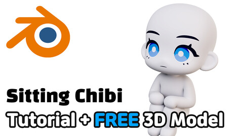 Sitting Chibi Free 3D Model