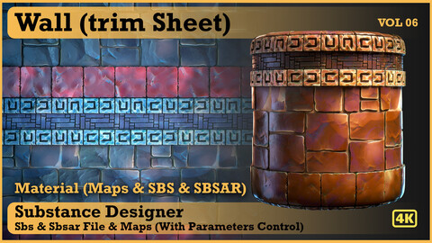 Wall (trim Sheet) - Vol 06 - SBS & SBsar & Maps