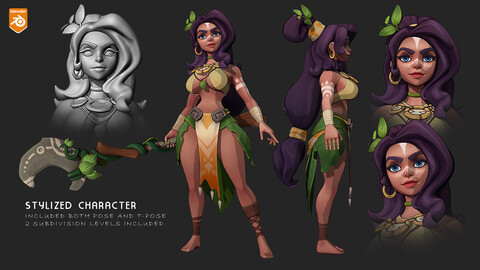 Stylized Character 3d concept