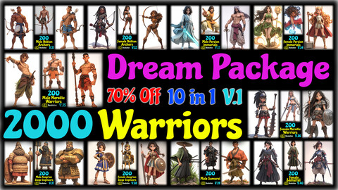 2000 Dream Package (Warriors) - 4K - 10 in 1 - 70% Off - V.1