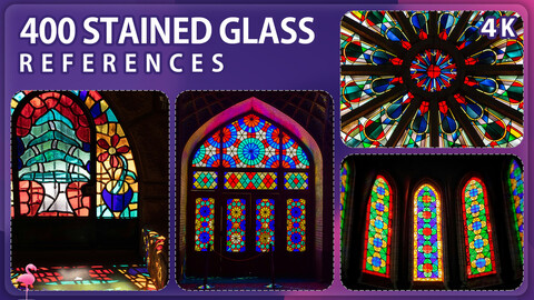 400 Stained Glass Image Reference Pack – Vol 1