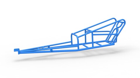 3D printable Frame of old school Front engine dragster Version 2 Scale 1:25