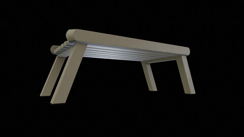 Sauna accessories-Sauna Footrest-PBR 3D MODE