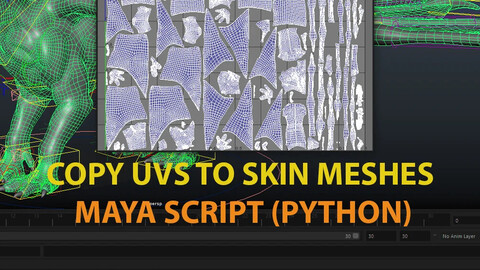 Maya Script: Copy UVs to skinned mesh