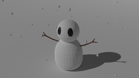 Low-Poly Snowman