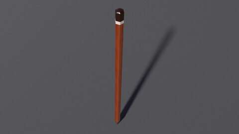 Pencil 3D Model (Rigged)