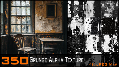 350 Alpha Grunge Texture (Vol. 01)